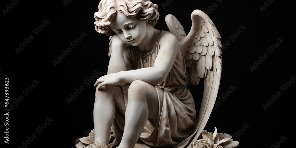 statue of angel - obrazy, fototapety, plakaty 
