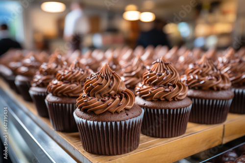 A selection of chocolate-themed cupcakes with various types of chocolate, such as dark, milk, and white, catering to the cravings of chocolate lovers   ACTORS: Chocolate Cupcakes   LOCATION TYPE: Choc © Matthias