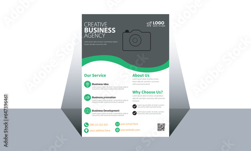 Creative Corporate & Business Flyer Brochure Template Design, abstract business flyer, vector template design.Creative modern bright concept circle round shape.Creative modern bright concept flyer.