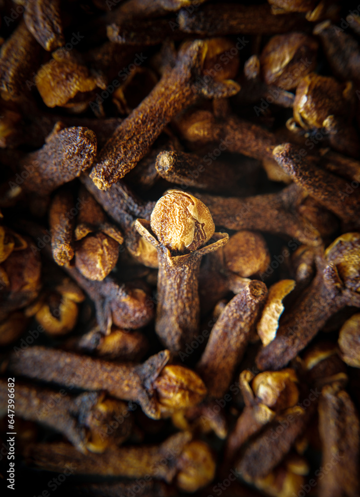 Macro view of a Whole Cloves background. Macro view of a Whole Cloves background.