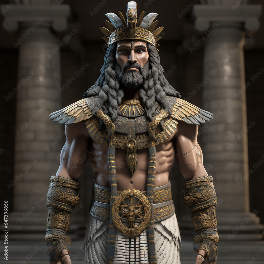 Fototapeta premium Sumerian God figure