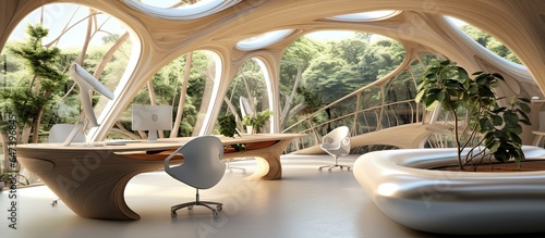 Modern organic architecture style office