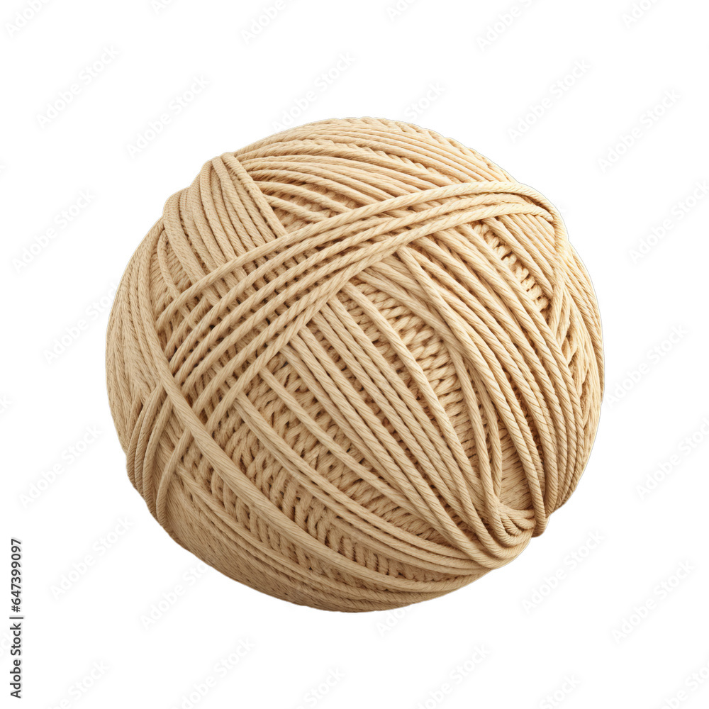 A ball of yarn on a gray background A ball of yarn on a gray background