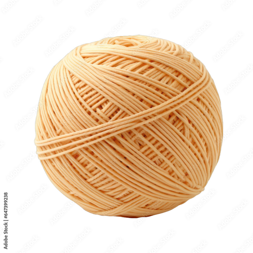 A ball of yarn on a clean white background