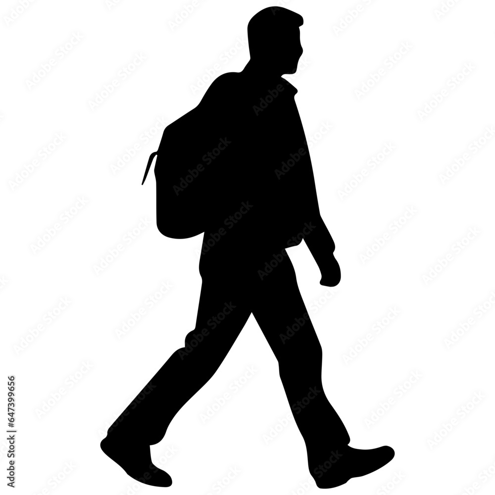 man walking alone silhouette illustration man walking alone silhouette illustration