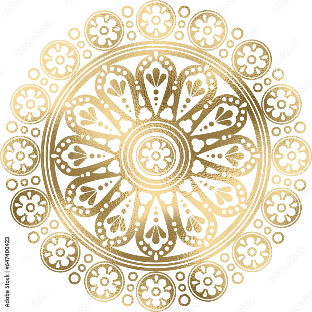 Rosette, Mandala in gold, transparenter Hintergrund Rosette, Mandala in gold, transparenter Hintergrund