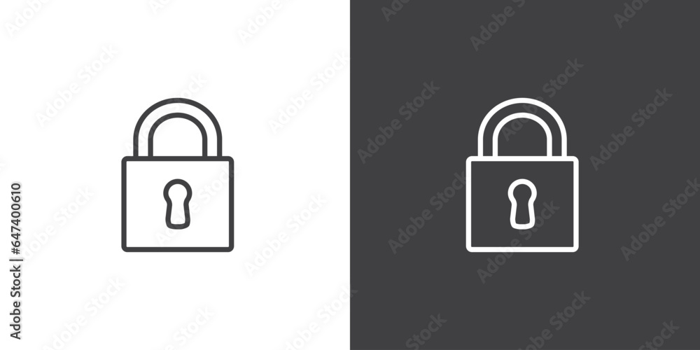 Simple Lock icon. Securitty padlock vector icon. Locked padlock symbol of device security. Privacy symbol vector stock illustration. Simple Lock icon. Securitty padlock vector icon. Locked padlock symbol of device security. Privacy symbol vector stock illustration.