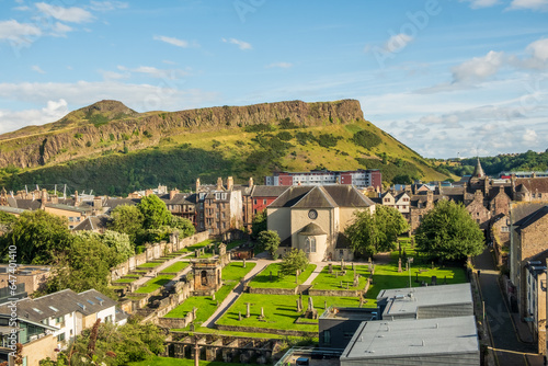 Arthur's seat mountain in Edinburgh, Scotland photo