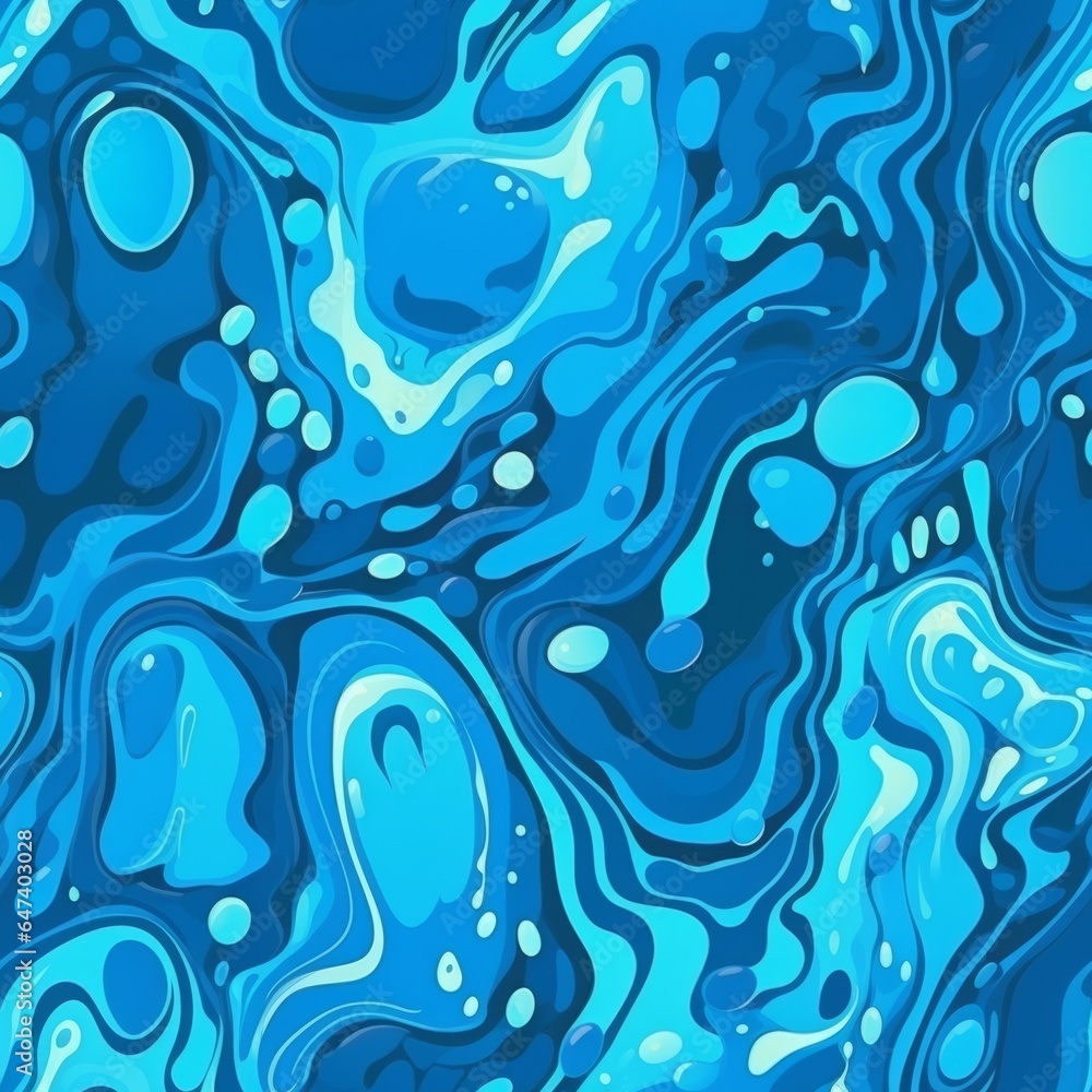 Blue Slime Creative Abstract Photorealistic Texture. Screen Wallpaper. Digiral Art. Abstract Bright Surface Square Background. Ai Generated Vibrant Texture Pattern.