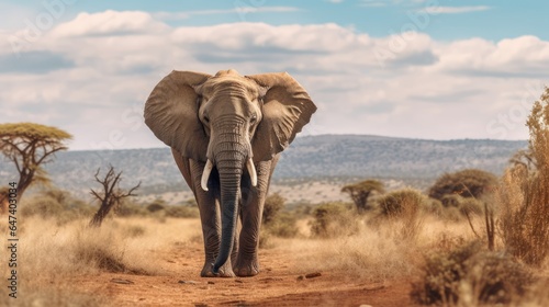 elephant with sabana view