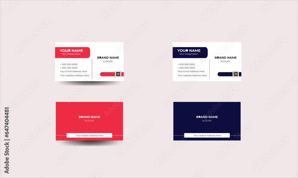 Red and blue black color professional business card design .
Red and blue black color professional business card design .