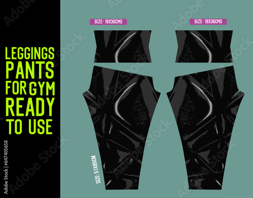 fitness leggings pants vector with mold and ready to use