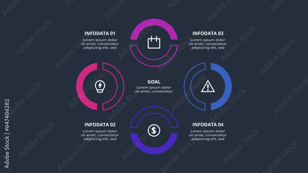 Creative concept for infographic with 4 steps, options, parts or processes. Business data visualization. Creative concept for infographic with 4 steps, options, parts or processes. Business data visualization.