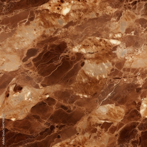 Brown Marble Creative Abstract Photorealistic Texture. Screen Wallpaper. Digiral Art. Abstract Bright Surface Square Background. Ai Generated Vibrant Texture Pattern.