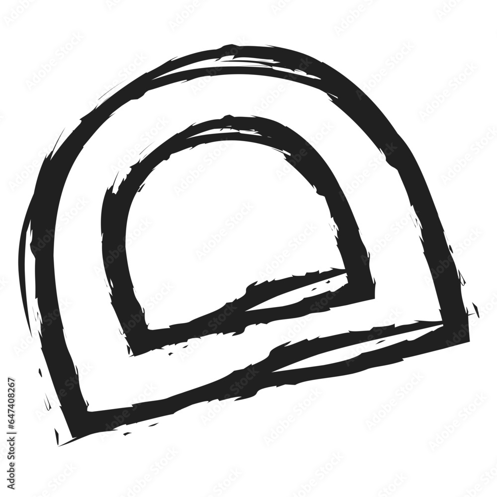 Ruller chalk doodle icon Ruller chalk doodle icon