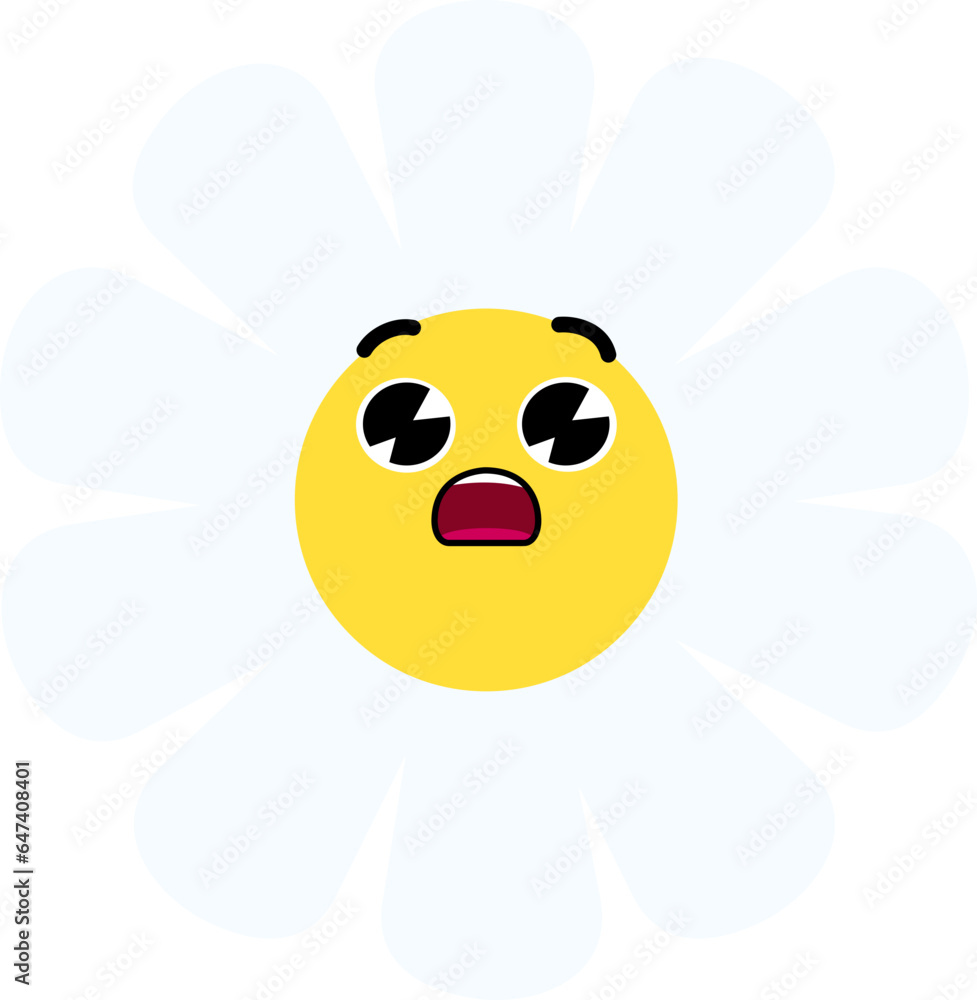 Daisy Flower Face Over Wow