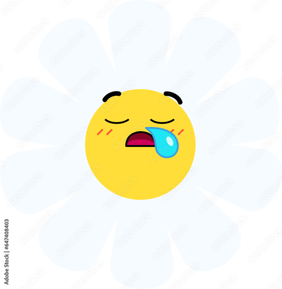 Obraz premium Daisy Flower Face Sleep Sleepy