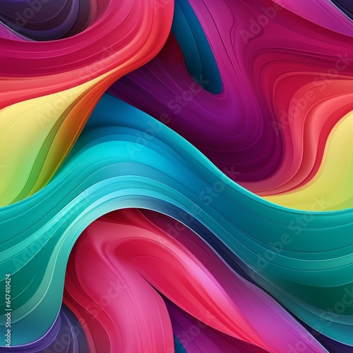 Colorful Glossy Surface Creative Abstract Photorealistic Texture. Screen Wallpaper. Digiral Art. Abstract Bright Surface Square Background. Ai Generated Vibrant Texture Pattern.