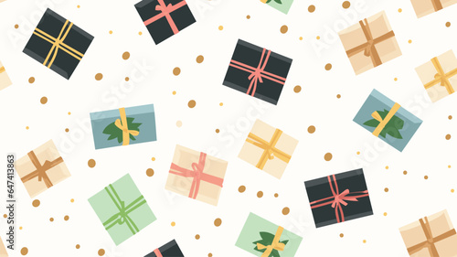 Seamless vector pattren for gift wrapping. Texture for the package, magazine covers for your phone. Nice illustration for background on the site. 