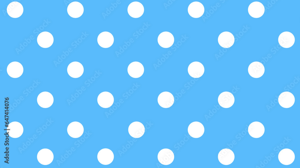 Blue seamless pattern with white polka dot 