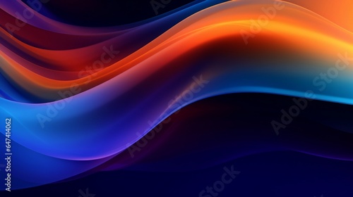 Abstract modern business background with blue and red, orange color. Futuristic wavy backdrop
