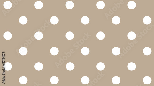 Brown seamless pattern with white polka dot 