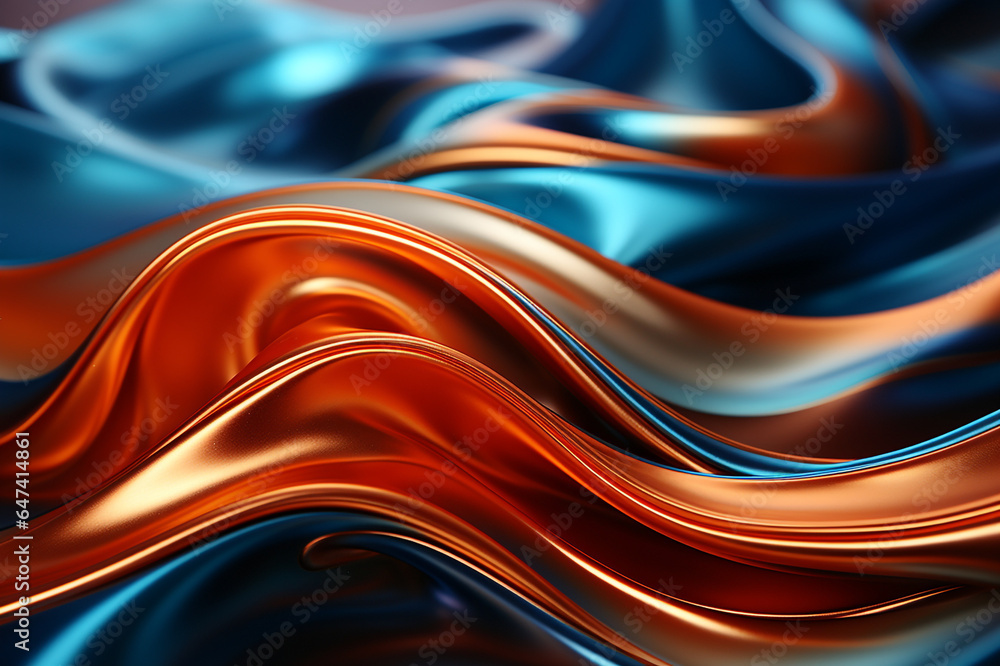 Metallic abstract wavy liquid background layout design tech innovation made with AI Metallic abstract wavy liquid background layout design tech innovation made with AI