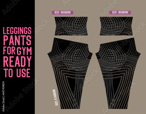 fitness leggings pants vector with mold and ready to use