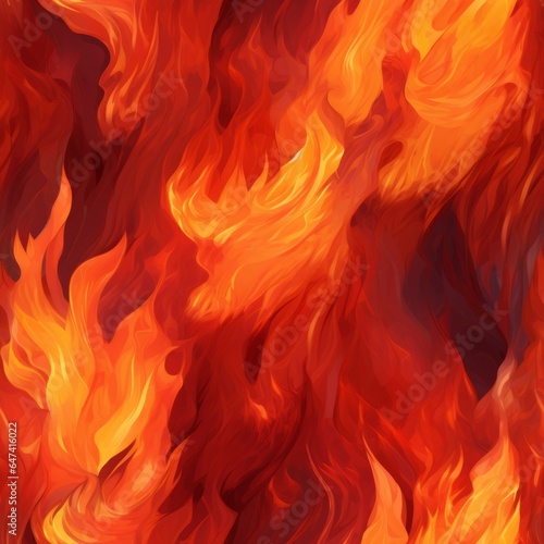 Fire Creative Abstract Photorealistic Texture. Screen Wallpaper. Digiral Art. Abstract Bright Surface Square Background. Ai Generated Vibrant Texture Pattern.