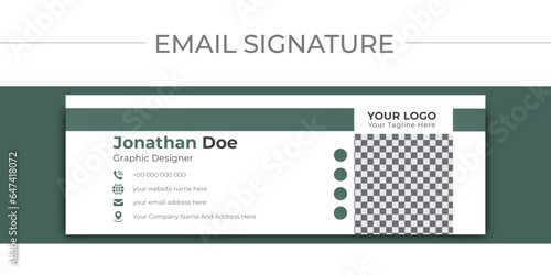 Minimalist and modern email signature or email footer template, Creative Email Signature Layout
