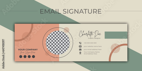Modern and minimalist email signature or email footer template