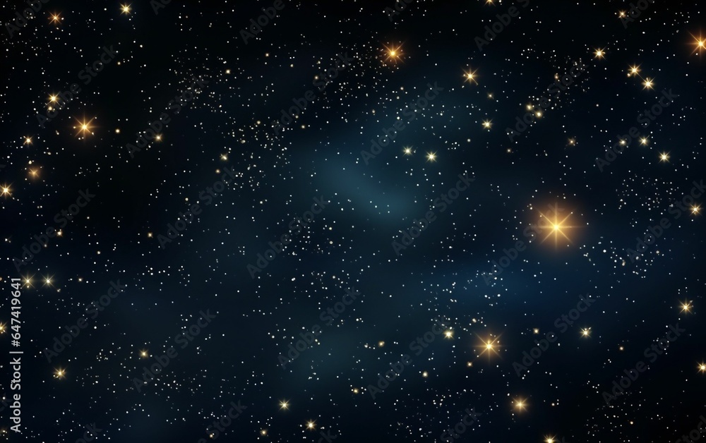 Celestial Dance of Star Constellations in the Night Sky