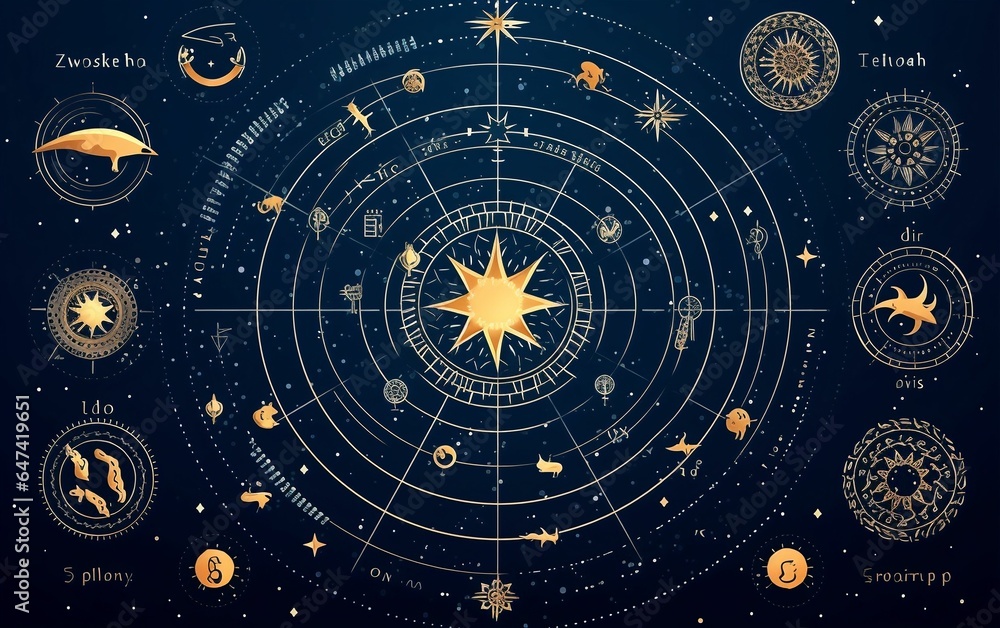 Obraz premium Celestial Dance of Star Constellations in the Night Sky