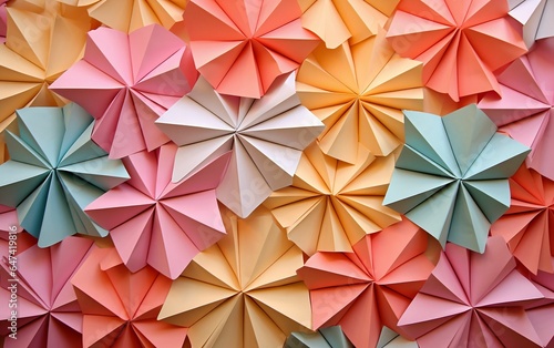 Delicate Origami Artistry Showcasing Complex Patterns and Folds