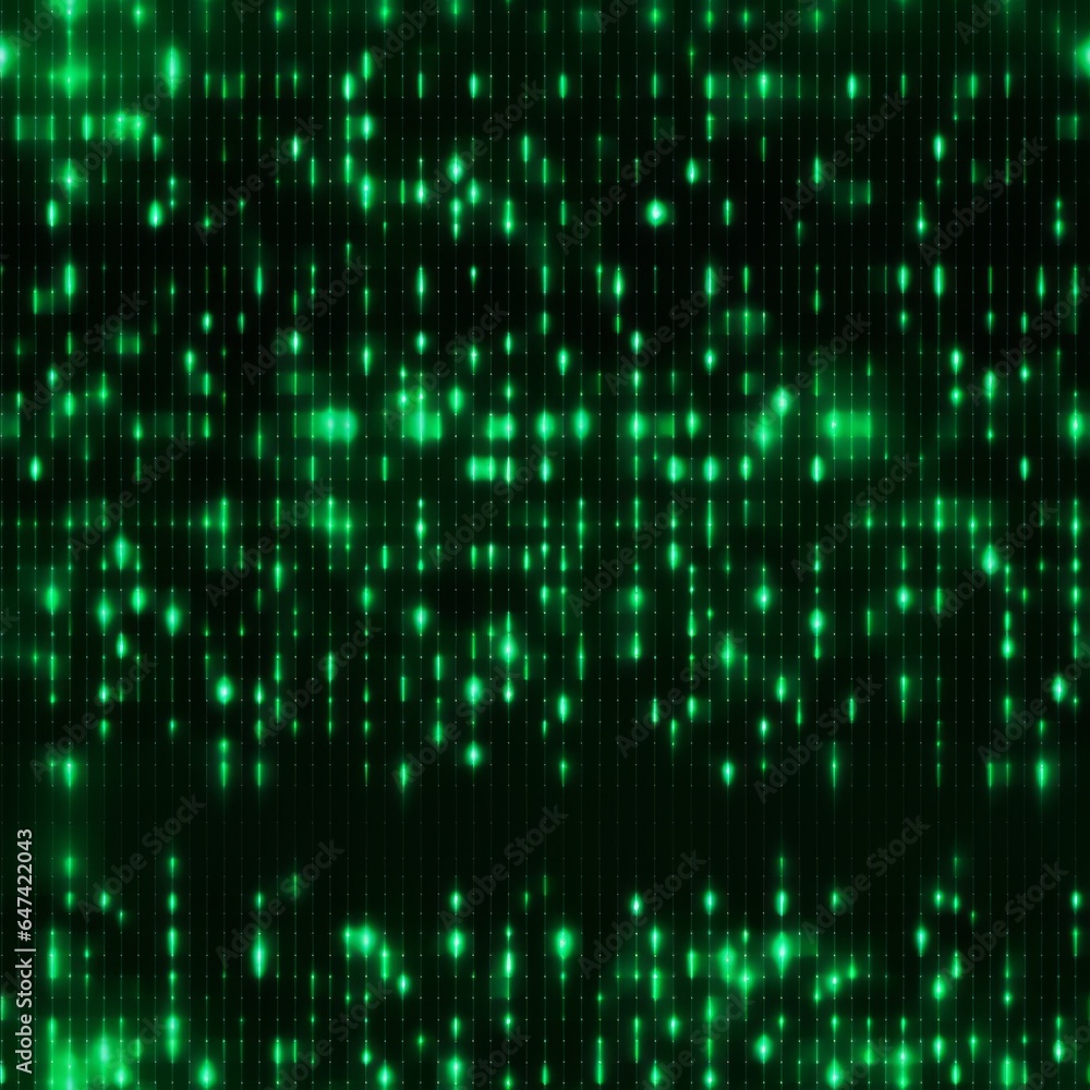Green LED Creative Abstract Photorealistic Texture. Screen Wallpaper. Digiral Art. Abstract Bright Surface Square Background. Ai Generated Vibrant Texture Pattern.
