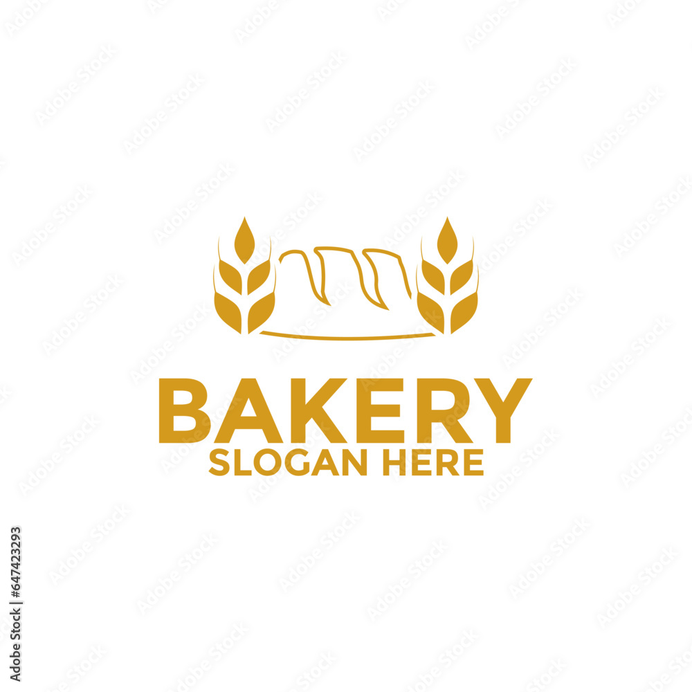 Bread logo icon, bakery logo vector design template