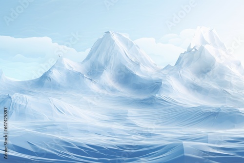 Breathtaking winter ice moutains. Generate Ai