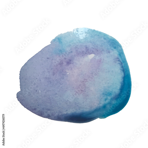 watercolor organic circle isolated in white vector textured element