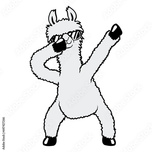 Cool Dabbing Dab Dance Llama Sunglasses Funny Llamas Lover