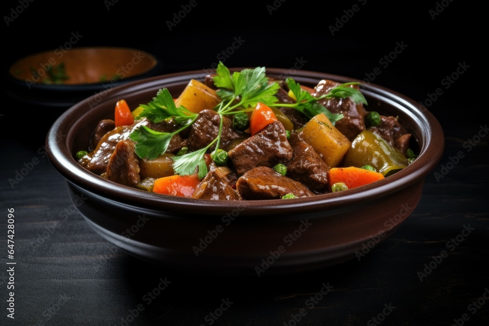 Hearty Beef stew vegetables sauce. Generate Ai Hearty Beef stew vegetables sauce. Generate Ai