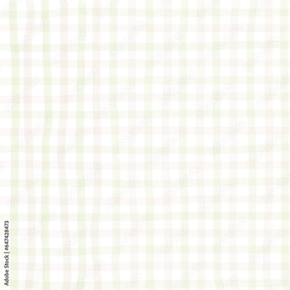 Sage Green Beige Gingham Check Hand Drawn Background Sage Green Beige Gingham Check Hand Drawn Background