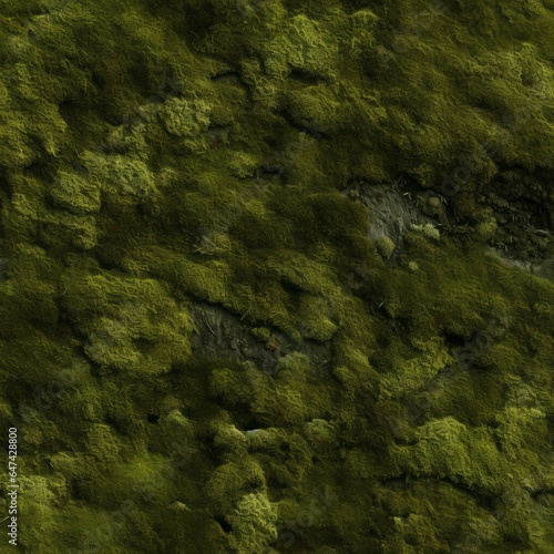 Moss Creative Abstract Photorealistic Texture. Screen Wallpaper. Digiral Art. Abstract Bright Surface Square Background. Ai Generated Vibrant Texture Pattern.