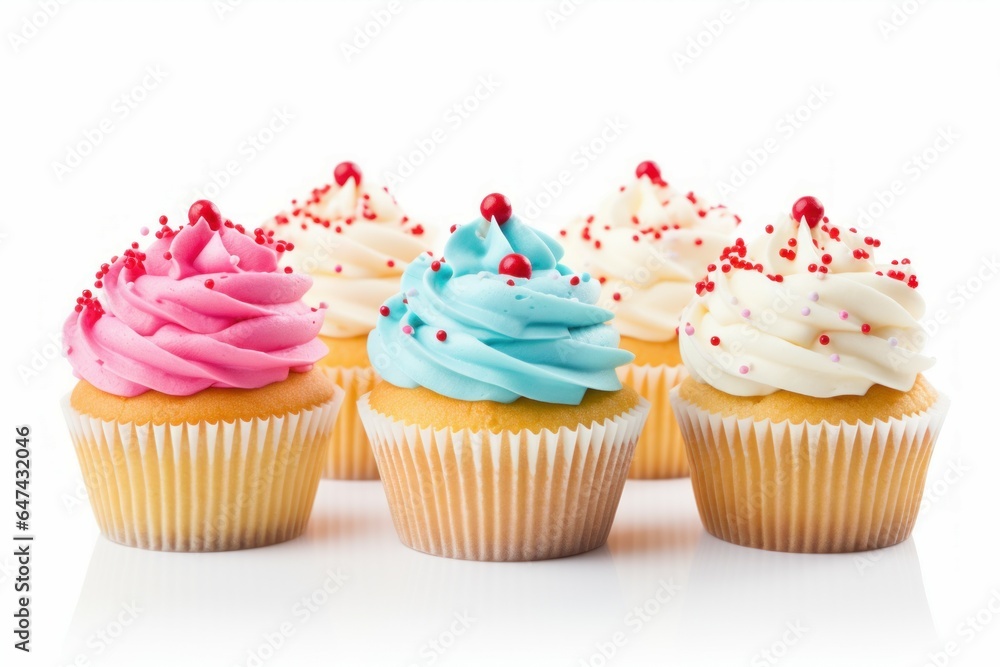 Fluffy Birthday cupcakes. Generate Ai Fluffy Birthday cupcakes. Generate Ai