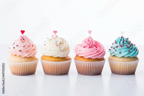 Birthday cupcakes. Generate Ai