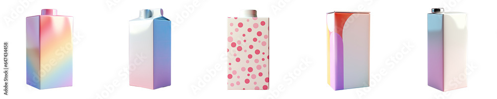 Png Set isolated 3D rendering of a milk carton transparent background Png Set isolated 3D rendering of a milk carton transparent background