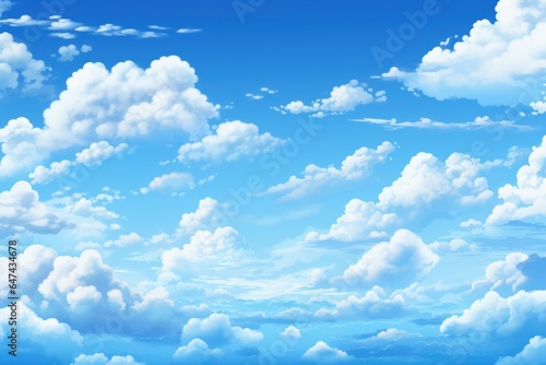 Picturesque Blue sky clouds. Generate Ai