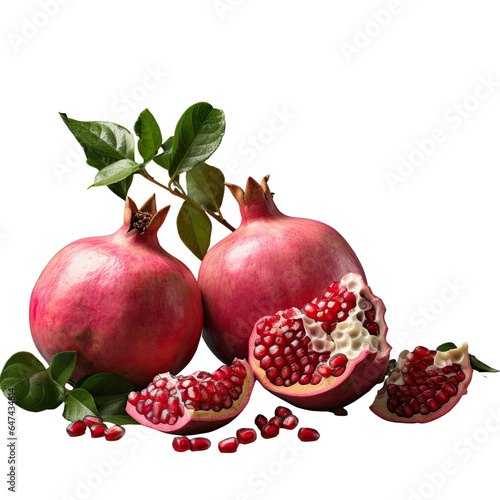 Start your day with nutritious pomegranates transparent background