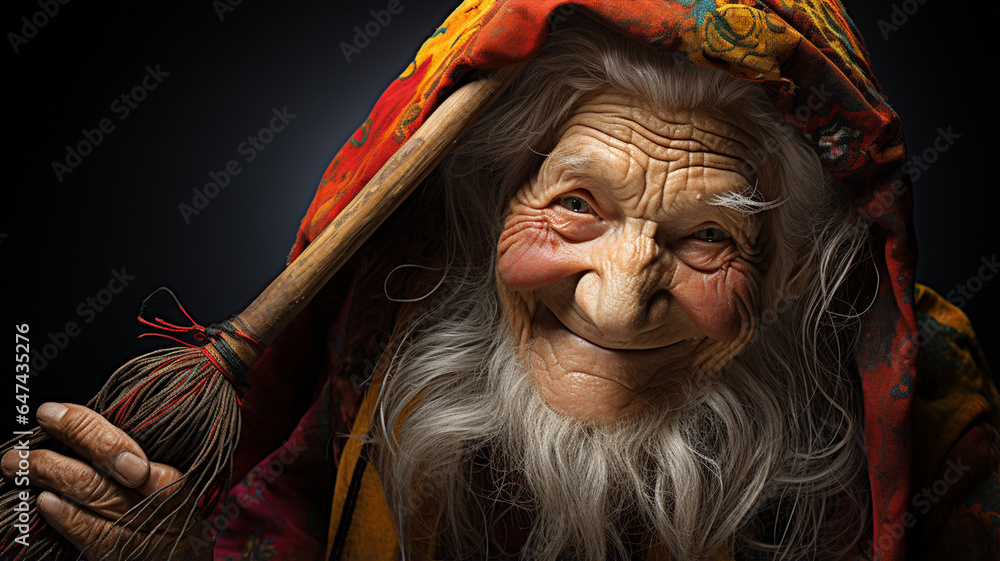 Obraz premium Epiphany, the Befana comes at night with her shoes all broken....get your socks ready!