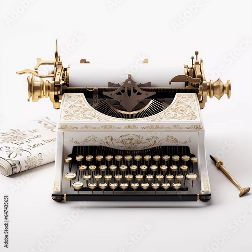 aesthetic ancient typewriter photo