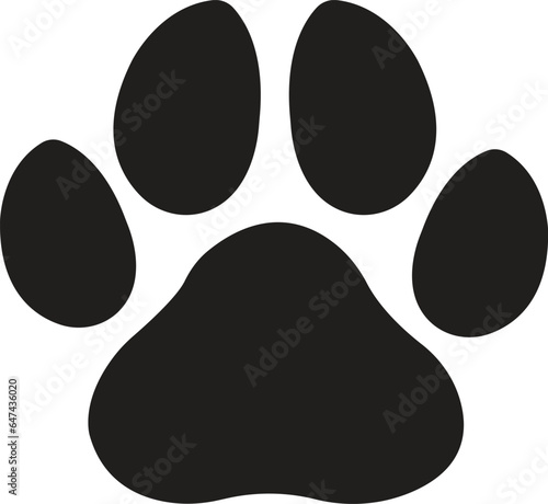 cat or dog paw print flat icon. isolated on transparent background for animal Paw vector foot trail of cat. Dog, puppy silhouette animal diagonal tracks patterns, showcases design, apps and web
